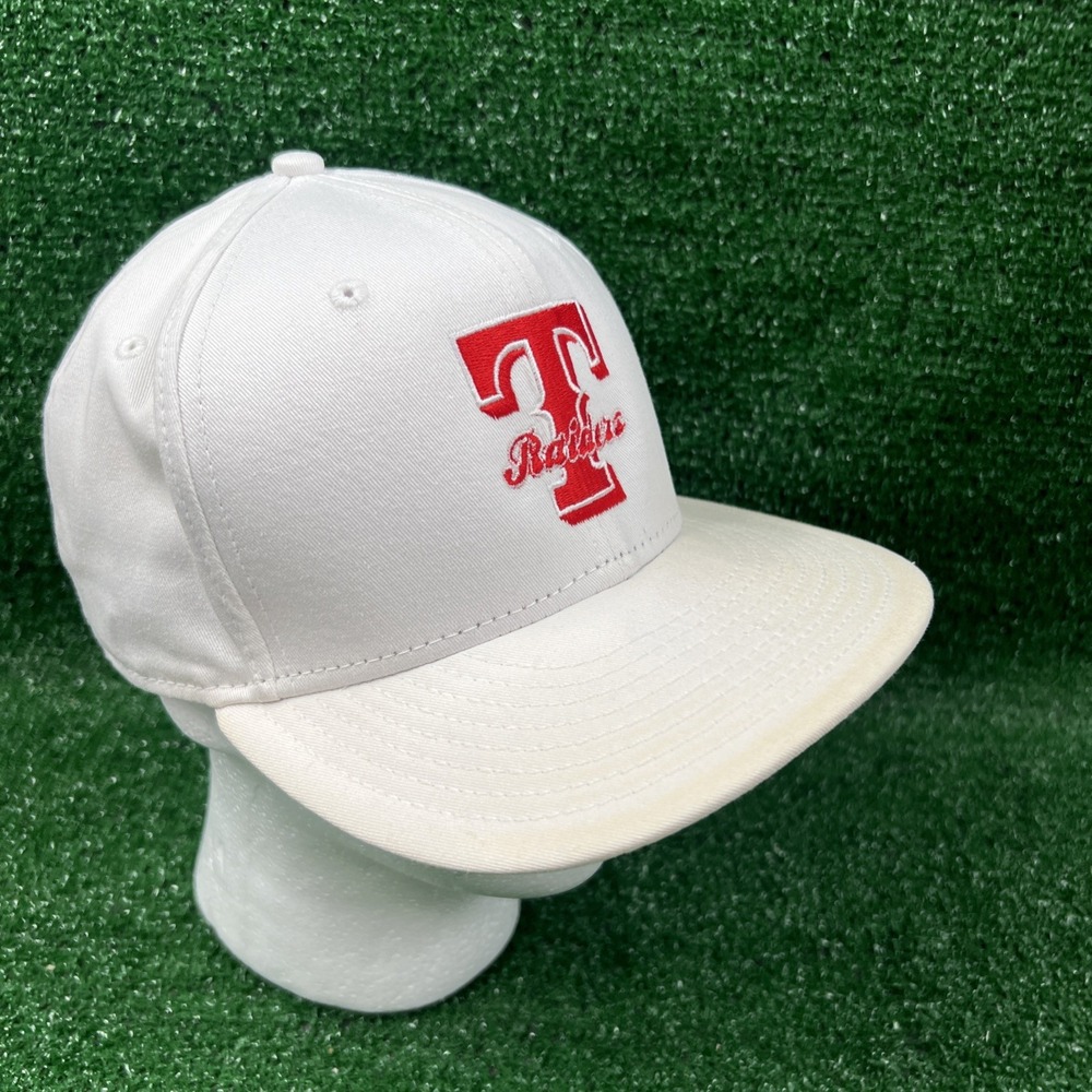 New Era Texas Raiders White Baseball Hat Red Embroidered Logo Adjustable 2012 - Picture 1 of 10